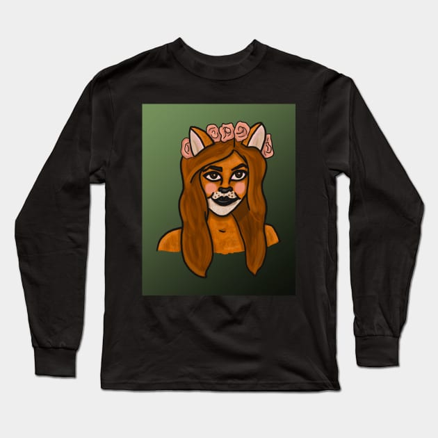 Fox Long Sleeve T-Shirt by tesiamarieart